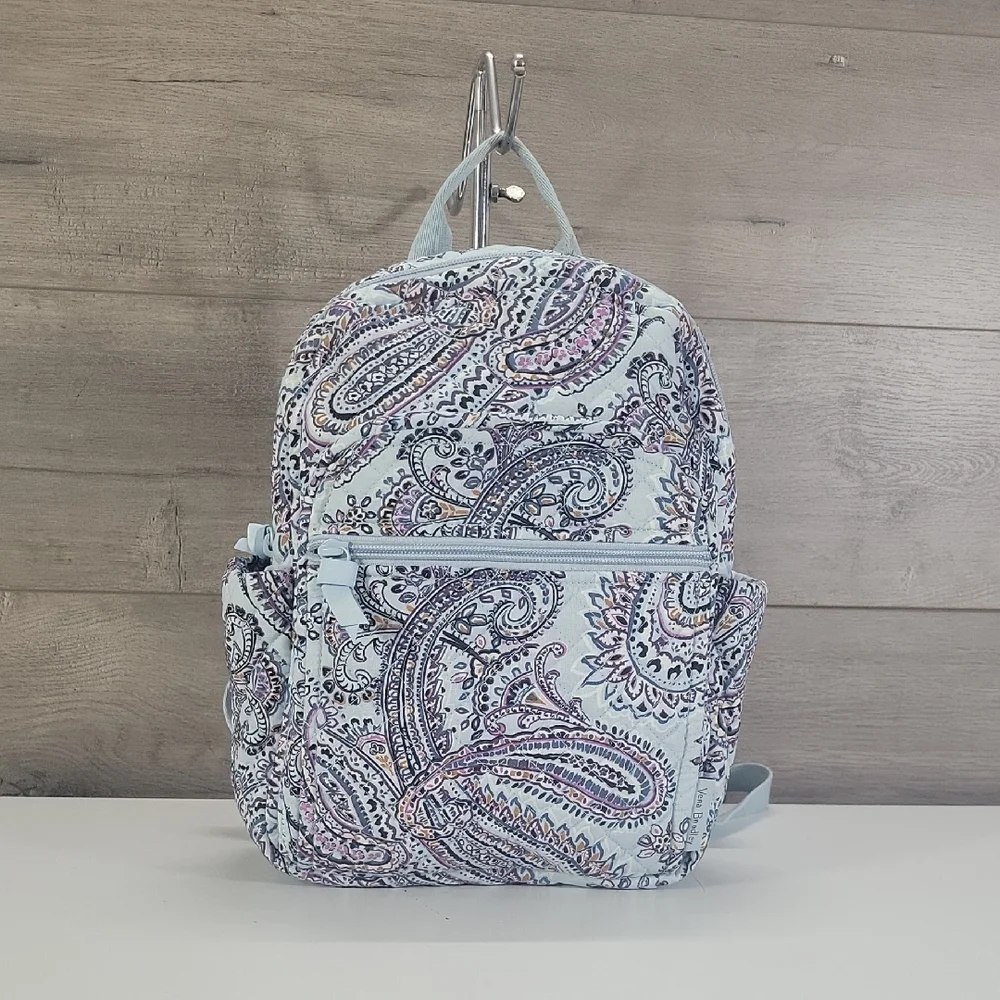 Vera Bradley Soft Sky Paisley Small Backpack NWT $85